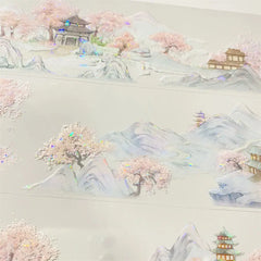Peach Blossom Scenery PET Tape Peach Blossom Scenery PET Tape | Chinese Landscape & Floral Tape