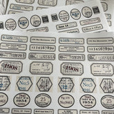 Vintage English Label Stickers - Junk Journal Decorative Rice Paper Stickers for Scrapbooking & Collage