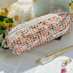 Tweed Pencil Pouch – Elegant Textured Journaling Pen Case Tweed Pencil Pouch – Journaling Pen Case | Elegant Stationery Bag