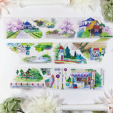 Sweet Spring & Summer Scenery PET Tape Spring & Summer Scenery PET Tape | Cheerful Park & Town Tape