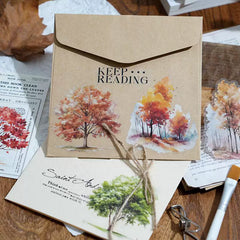 Four Seasons Tree Stickers - Colorful Seasonal Forest | PET Scene Building Journal Decoration Pack