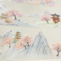 Peach Blossom Scenery PET Tape Peach Blossom Scenery PET Tape | Chinese Landscape & Floral Tape