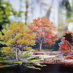 Four Seasons Tree Stickers - Colorful Seasonal Forest | PET Scene Building Journal Decoration Pack