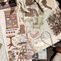 Vintage Retro Life Objects Scrapbooking Paper - Nostalgic Everyday Items | Decorative Craft Paper Pack