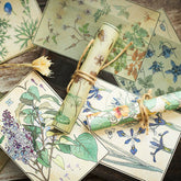 Vintage Botanical Vellum Paper - 8 Pieces Translucent Plant Illustration Junk Journal Paper for Scrapbooking