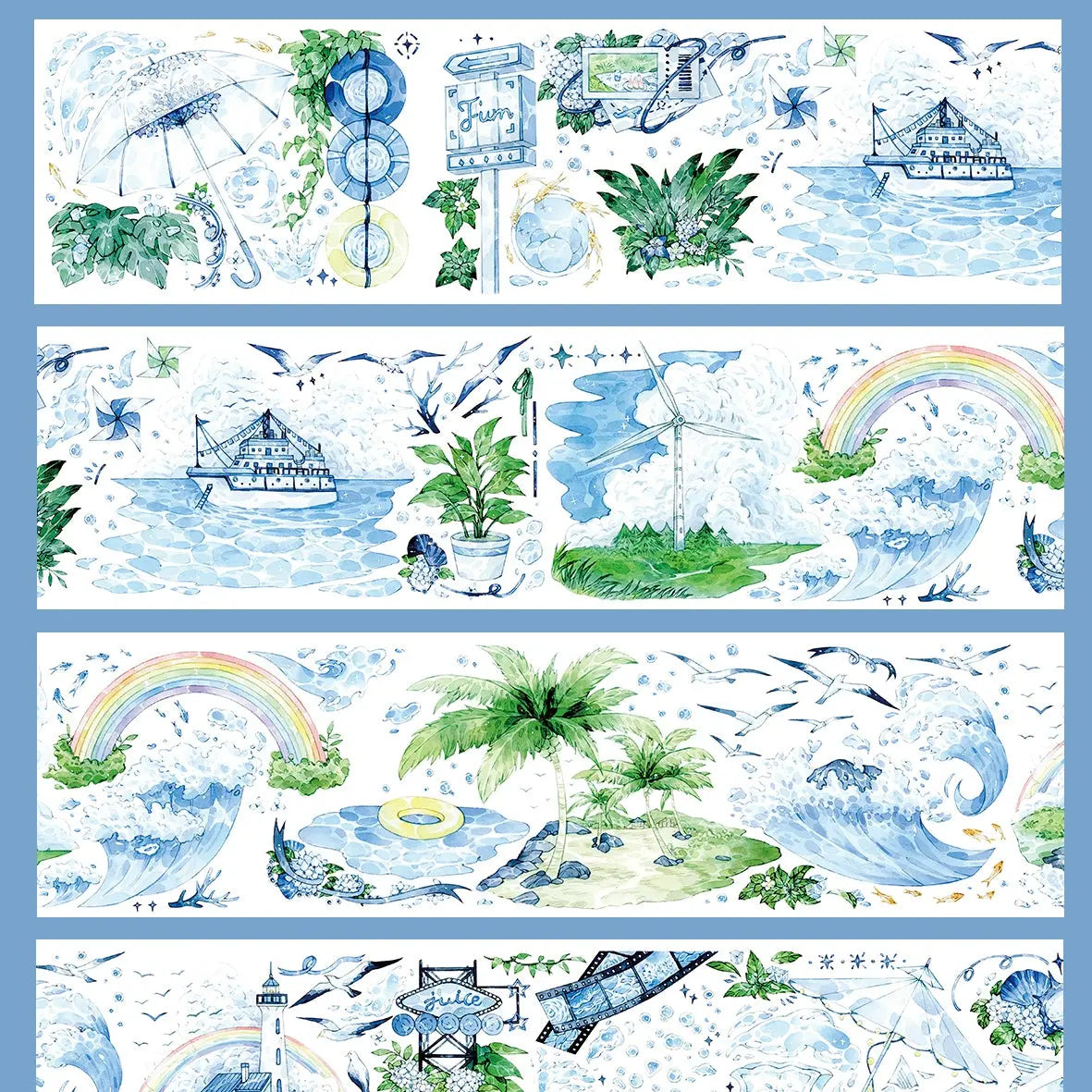 Summer Edition PET Tape Summer Edition Shell Gloss PET Tape | Seaside & Ocean Scenery