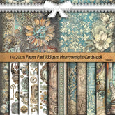 Vintage Fantasy Wanderer Junk Journal Paper - 12 Pieces European Background Paper for Scrapbooking & Collage