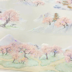 Peach Blossom Scenery PET Tape Peach Blossom Scenery PET Tape | Chinese Landscape & Floral Tape