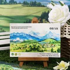 Nature Landscape Washi Tape Set - Vintage Botanical Scenery | PET Decorative Journal Border Tape Pack