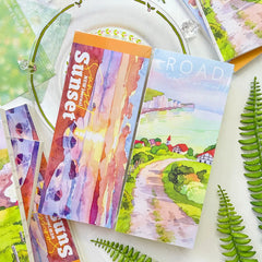 Scenery Crafting Strip Journal/Notebook Scenery Crafting Strip Journal | Long Notebook for Washi Tape