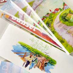 Scenery Crafting Strip Journal/Notebook Scenery Crafting Strip Journal | Long Notebook for Washi Tape