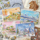 Four Seasons PET Sticker Book - Spring Summer Autumn Winter Decorative Journal Stickers