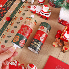 Christmas Washi Tape Set - 8 Rolls Decorative Cartoon Tape for Journaling & Scrapbooking