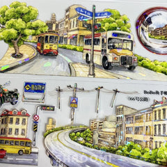 Shanghai Street View PET Tape Shanghai Street View Shell Gloss PET Tape | Retro City Scenery