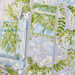 Shimmering Canopy PET Tape Shimmering Canopy Shell Gloss PET Tape | Dreamy Window Scenery