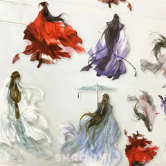 Silhouette Grace PET Tape Silhouette Grace PET Tape | Elegant Chinese Figure Stickers