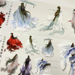 Silhouette Grace PET Tape Silhouette Grace PET Tape | Elegant Chinese Figure Stickers
