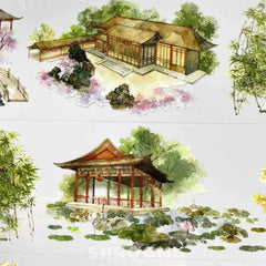 Tranquil Pavilion PET Tape Tranquil Pavilion PET Tape | Chinese Courtyard & Garden Scenery