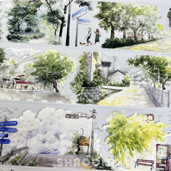 Urban Walk PET Tape Urban Walk PET Tape | Japanese Anime Style City Street Scenery