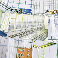 Window Scene PET Tape Window Scene PET Tape | Library & Campus Background Sticker