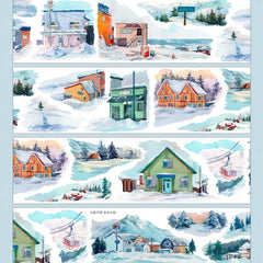 Winter Journey PET Tape Winter Journey Shell Gloss PET Tape | Snowy Landscape Scenery