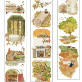 Autumn harvest PET tape showcasing farm scenes