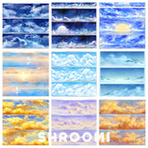 Sky Collection Vol.2 - One Loop/Whole Roll Sky Collection Vol.2 – Sunrise, Cloud & Twilight PET Tape Set for Journaling