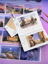 Ballad of Dusk Large Background Tape Ballad of Dusk Large Background Washi Tape – Panoramic Twilight Scenic Tape in Two Sizes