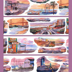 California Sunset PET Tape California Sunset Shell Gloss Tape | Coastal Road Trip Scenery