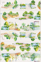 Stairway Garden PET Tape Charming Stairway Garden PET Tape | Decorative Greenery Steps Washi Tape | Aesthetic Urban Scenery Planner Tape