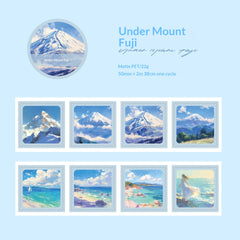 Die-Cut Four Seasons PET Tape - Matte Landscape Corner Stickers (6 Designs)