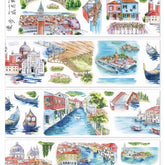 Strolling in Venice PET Tape Strolling in Venice PET Tape | Italian Canal & City Scenery