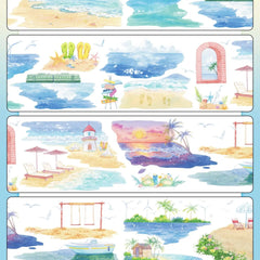 Azure Holiday PET Tape Azure Holiday Shell Gloss PET Tape | Seaside & Beach Scenery