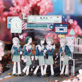 Sakura Campus Character PET Tape Sakura Anime Girl PET Tape | Japanese Style Journaling Sticker