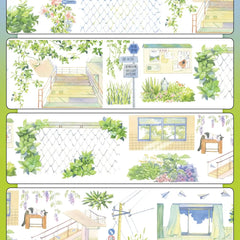 Breezy Midsummer PET Tape Breezy Midsummer Shell Gloss Tape | Nostalgic School Scenery