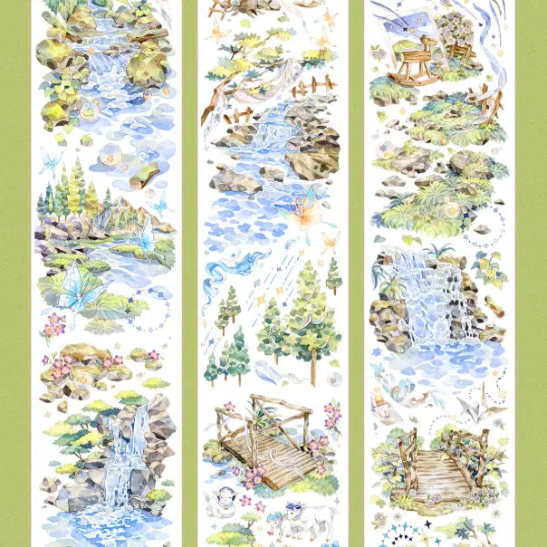 Forest Melody PET Tape Forest Melody Holographic PET Tape | Dreamy Scenery Sticker Tape