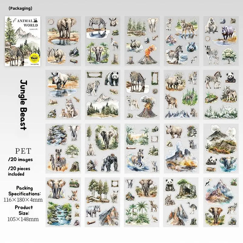 Animal World PET Stickers - 4 Styles Shroomi