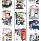 Winter Wonderland hand-painted PET tape with winter-themed illustrations for