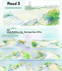 Pathways Series (Road/Steps) - JINGWUZHI Pathways PET Tape Series | Roads & Steps for Scene Making