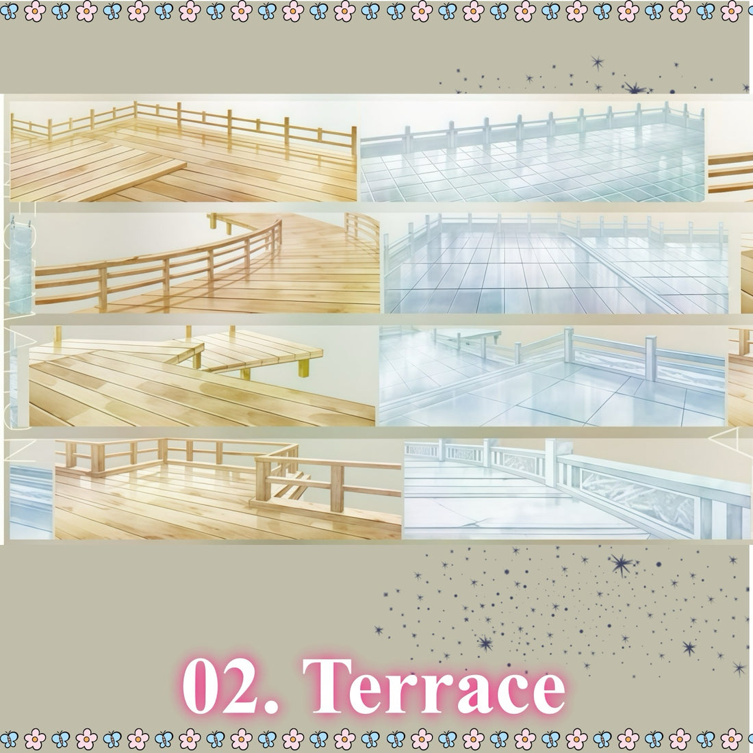 [シリーズ] テラス PETテープ - 8種