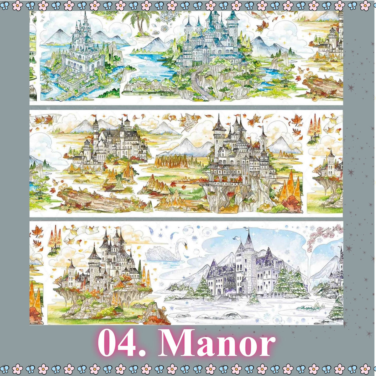 English Garden Manor PET Tape – 4 Styles