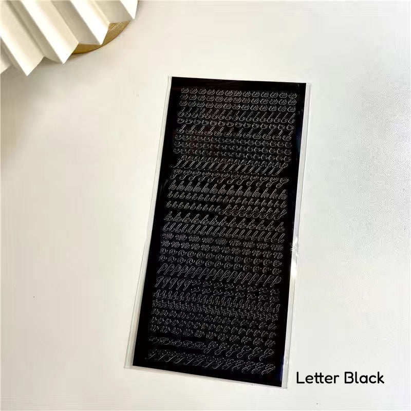 Foil letter and chain decorative stickers
