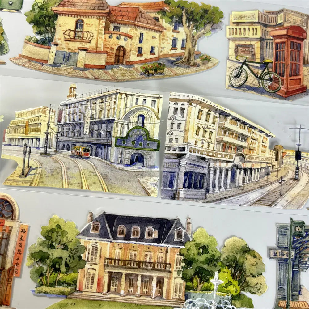 Old Shanghai PET Tape Old Shanghai PET Tape | Retro Chinese Cityscape & Scenery