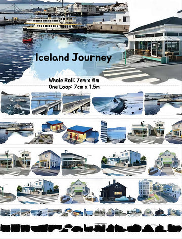 Iceland Scenery PET Tape Iceland Scenery PET Tape | Monochrome Landscape & Travel Tape