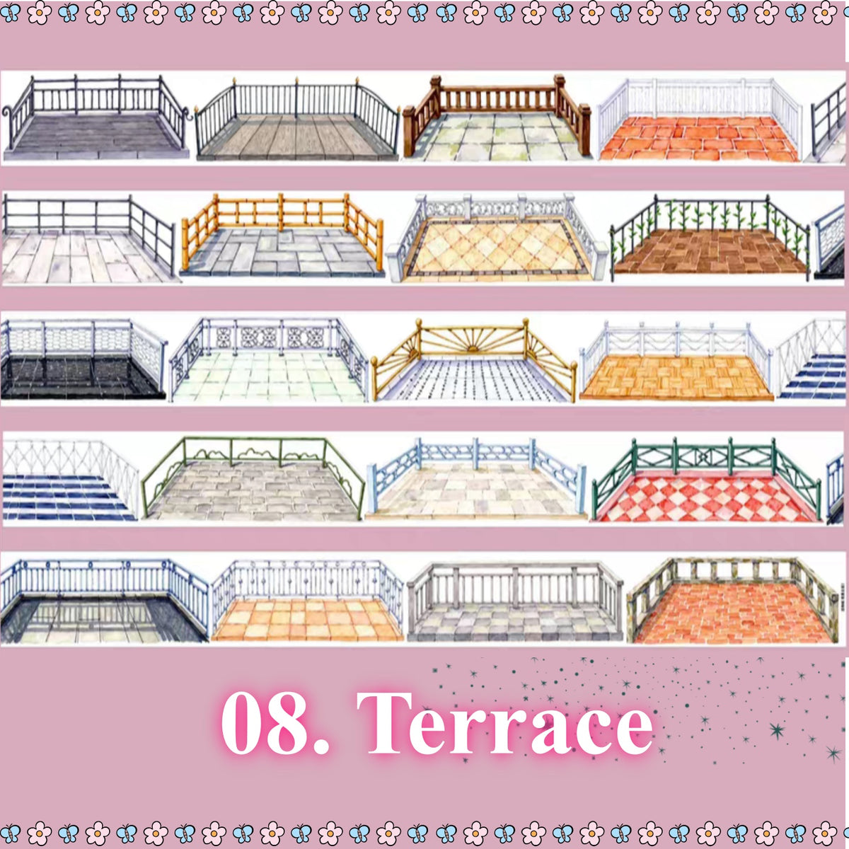 [Series] Terrace PET Tape - 8 Styles
