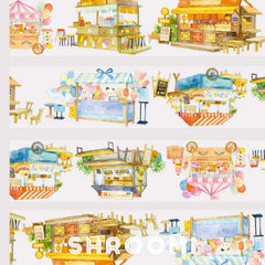 Little Market PET Tape Little Market PET Tape – Colorful Street Vendor Washi