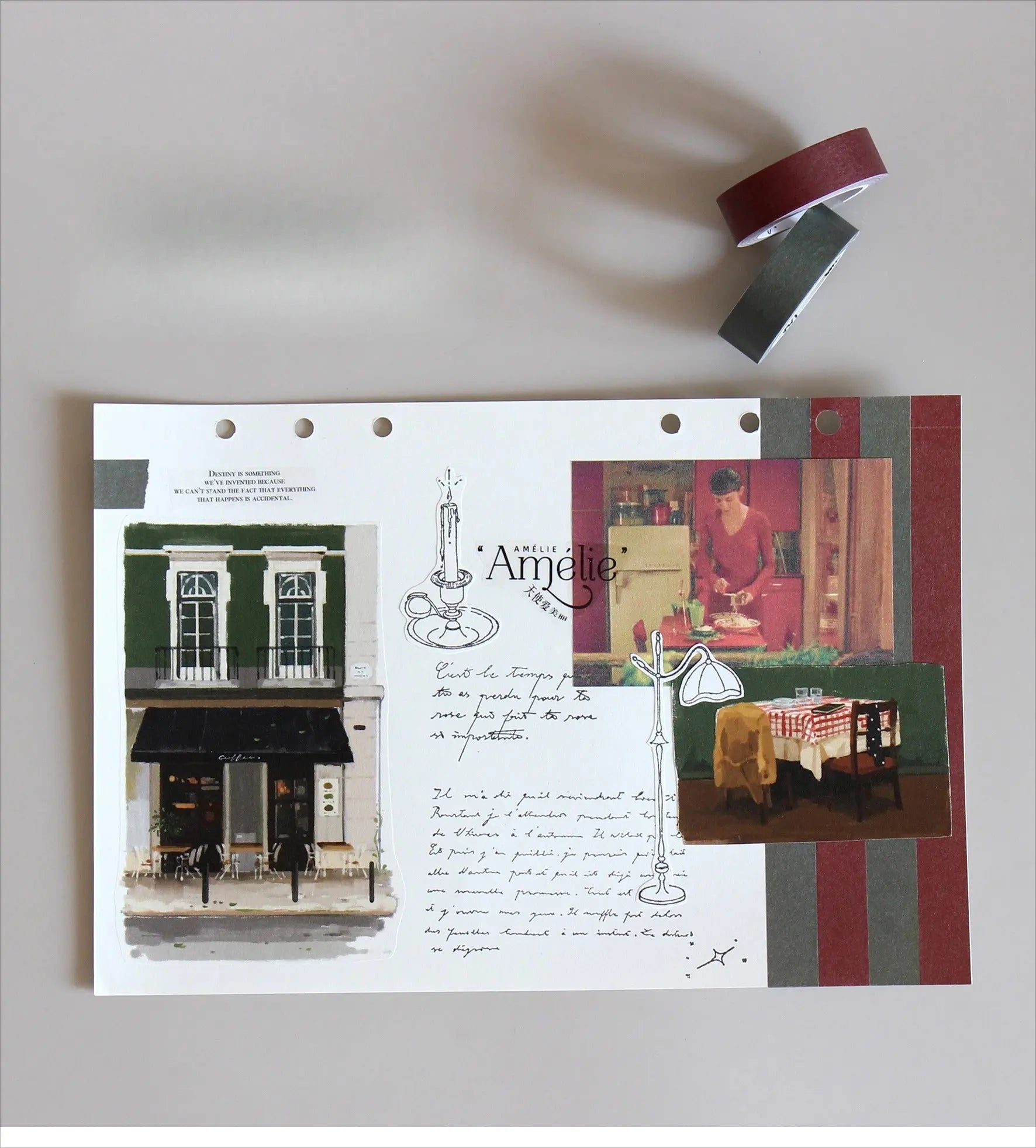 Coffee Shop Street PET Tape Coffee Shop Street PET Tape | Cozy Cafe Scenery for Journaling