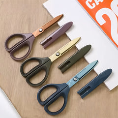 Smooth Cut Journaling Scissors Comfort Grip Journal Scissors | Coated Blades with Blade Cover | Craft & Planner Shears