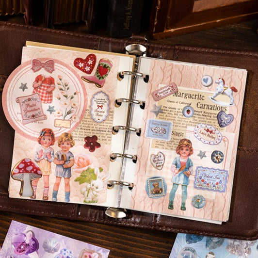 Museum Gallery vintage sticker book with wax seals, labels, portraits, frames, and antique accents - image 7