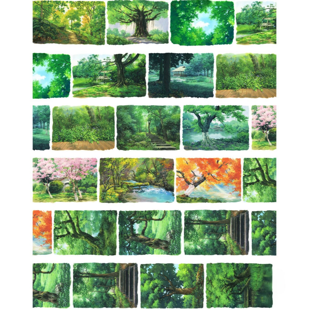 Sunlit Forest Large Background Decorative Tape